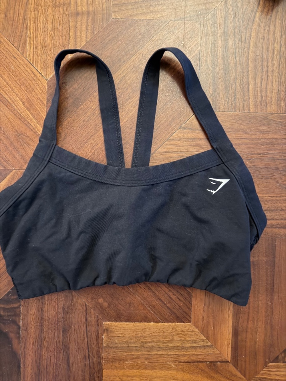 Gymshark Black Sports Bra (Cotton)